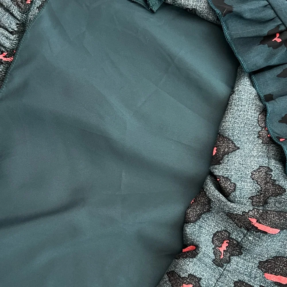 Ecowish leopard tie front dress - small - Picture 7 of 9